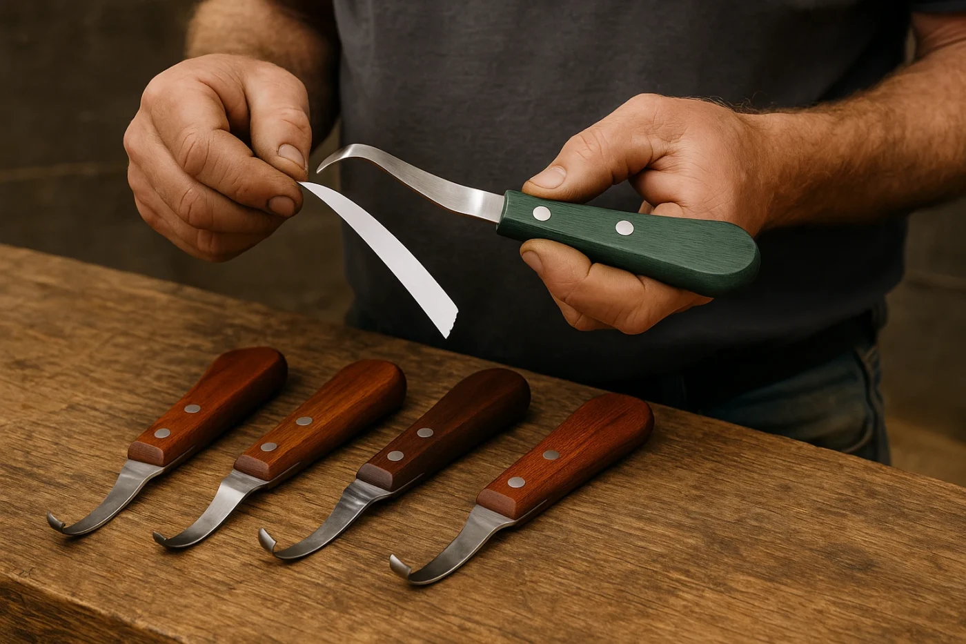 how to test a hoof knife's sharpness