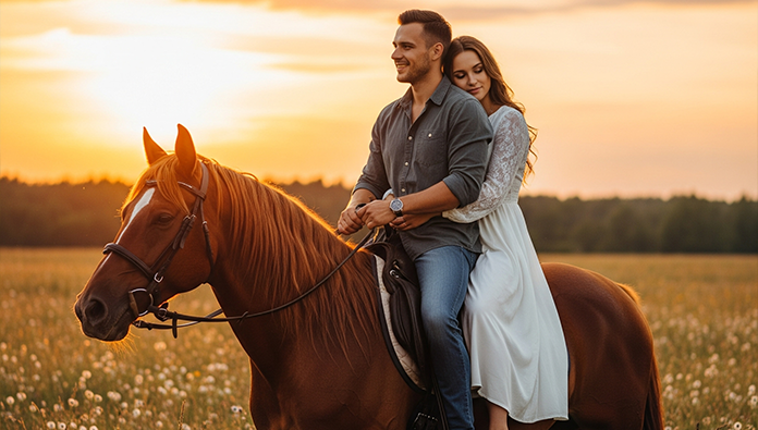 Farrier using a hoof knife to trim and maintain horse hooves