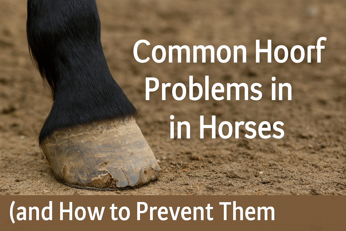 Close-up of a horse hoof showing early signs of disease