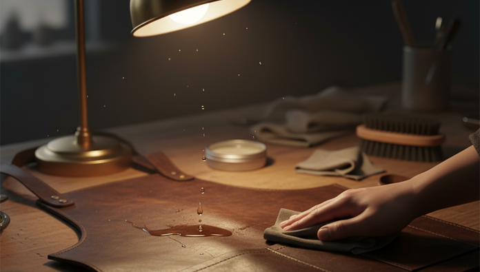 Farrier examining a dull hoof knife blade
