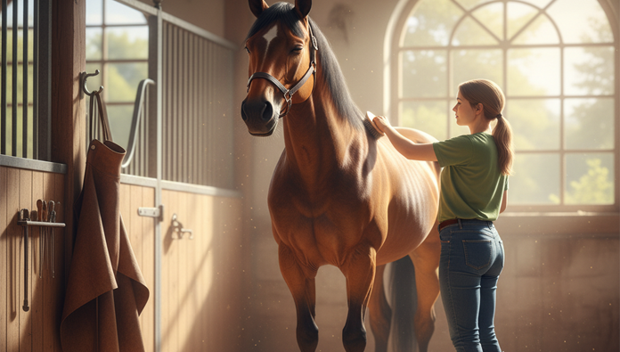 Repairing a canvas farrier apron and restoring a worn saddle pad