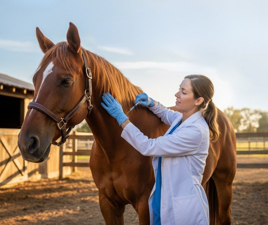 Farrier using bot and loop knives for eco-friendly hoof grooming