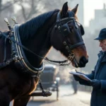 Farrier using an electric hoof knife for precise trimming