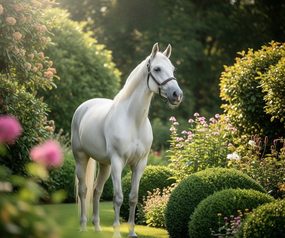 Farrier wearing a premium farrier apron with lumbar support and tool pockets