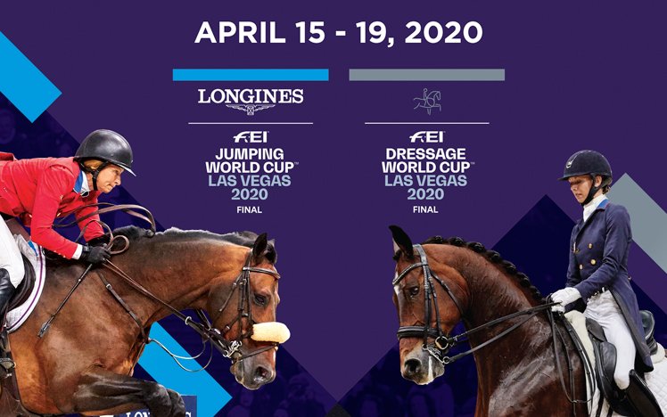 Riders competing at the FEI World Cup Finals jumping and dressage competition