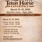 Horse training demonstration during the Teton Horse Experience three-day event in Idaho