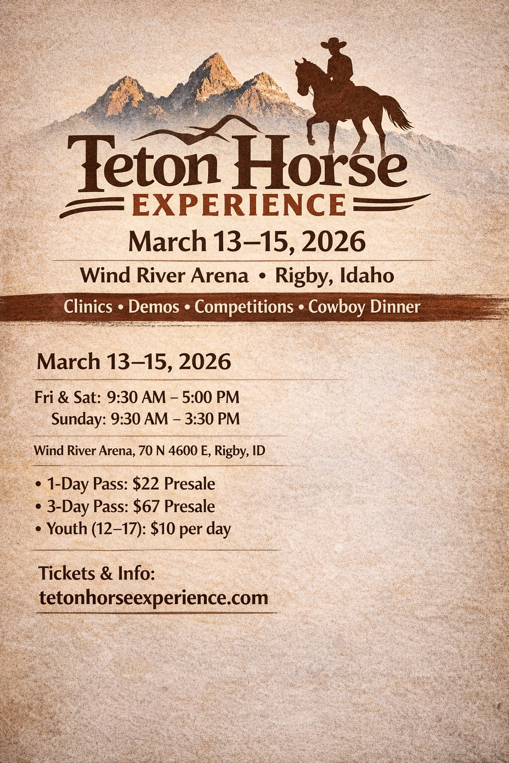 Horse training demonstration during the Teton Horse Experience three-day event in Idaho