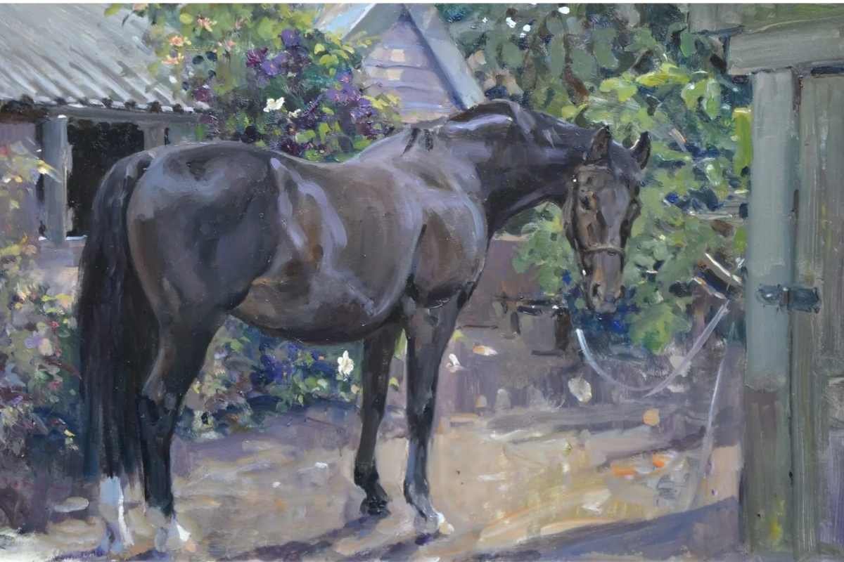 equestrian art exhibition horse painting display