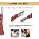 Farrier reading hoof knife reviews online and checking fake ratings