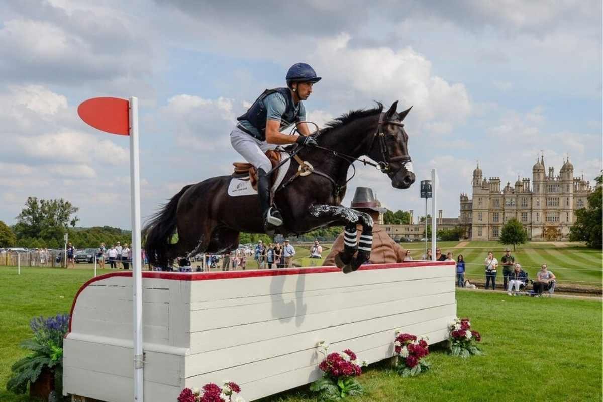 Defender Burghley Horse Trials cross country competition
