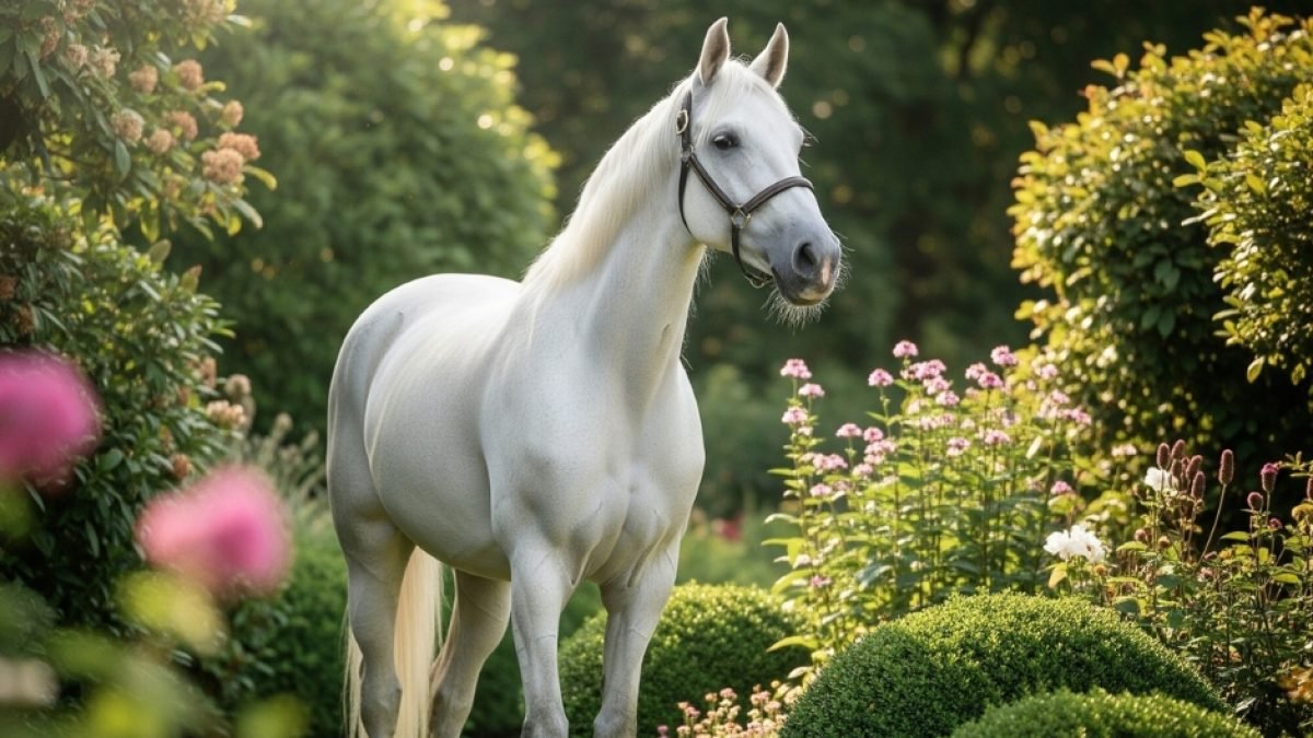 Farrier wearing a premium farrier apron with lumbar support and tool pockets