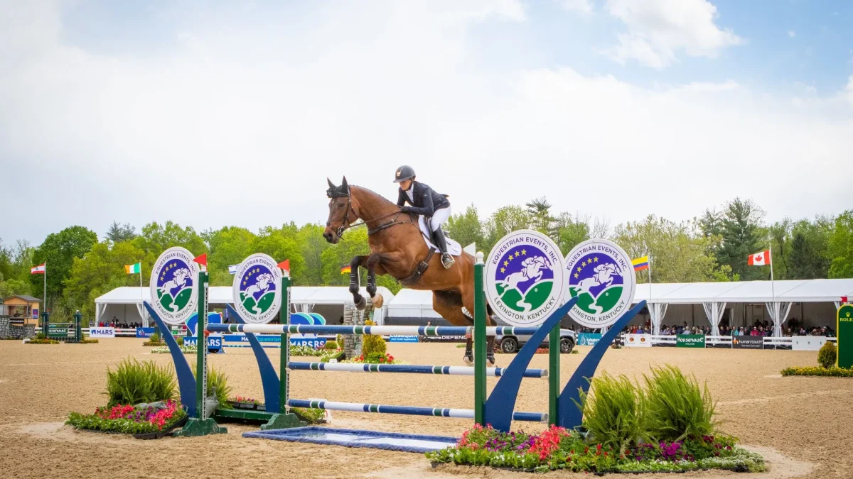 Defender Kentucky Three-Day Event horse jumping competition