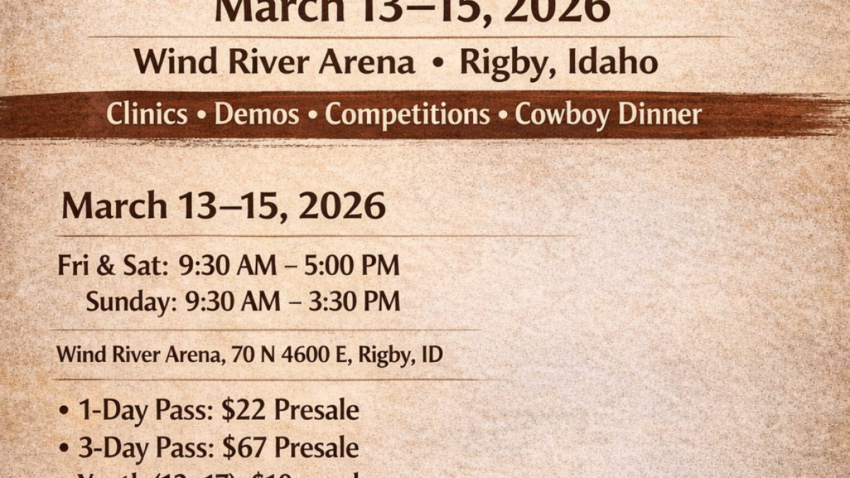 Horse training demonstration during the Teton Horse Experience three-day event in Idaho