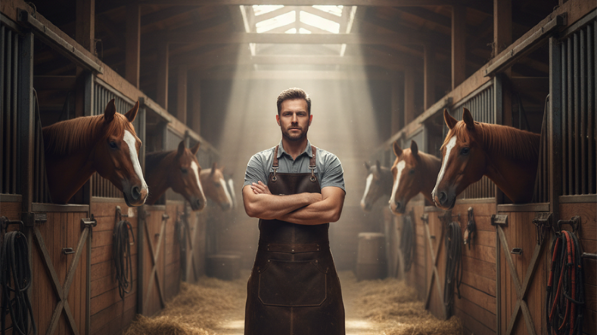 Farrier using hoof nippers incorrectly during trimming