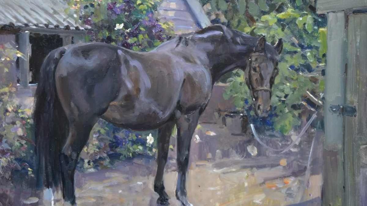 equestrian art exhibition horse painting display